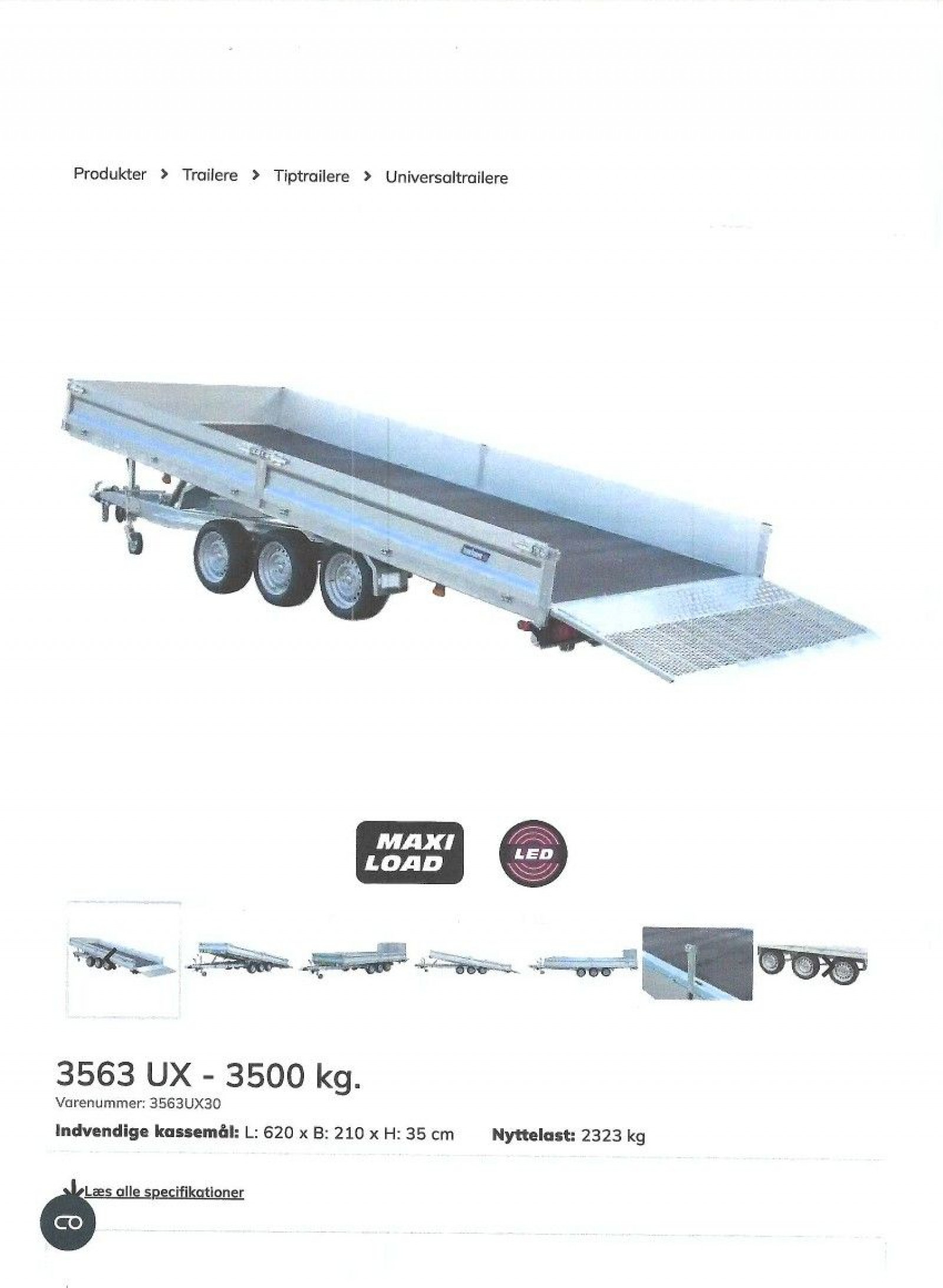 Auto/maskin trailer